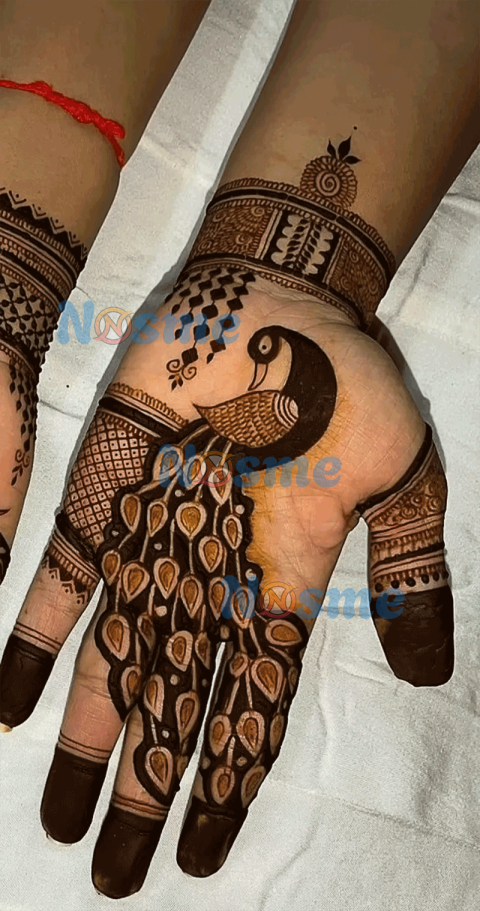 Peacock Mandala Mehndi Design